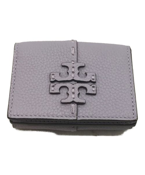 TORY BURCH（トリーバーチ）TORY BURCH (トリーバーチ) マックグロー トライフォールド ミニ ウォレット パープルの古着・服飾アイテム