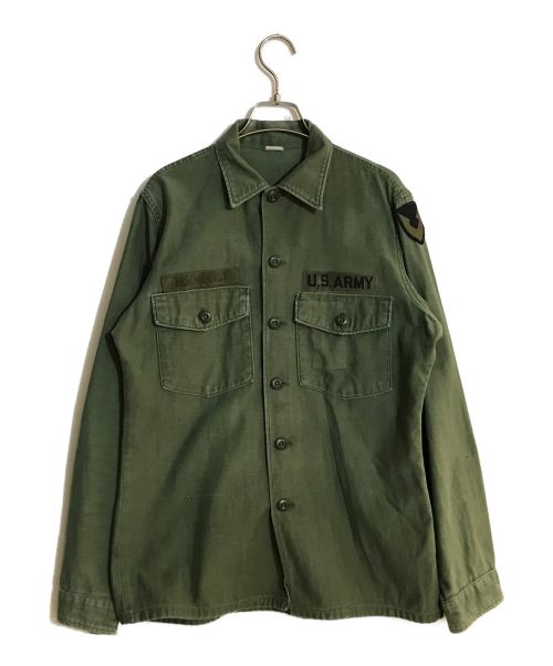 US ARMY（ユーエスアーミー）US ARMY (ユーエス アーミー) ミリタリーシャツ グリーン サイズ:Mの古着・服飾アイテム