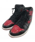 NIKEナイキ）の古着「Air  Jordan1 Retro High OG Bred Patent/エア ジョーダン 1　レトロ　ハイ　ブレッド　パテント」｜レッド×ブラック