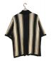 08sircus (ゼロエイトサーカス) GIMA cotton stripe knit shirt/コットンストライプニットシャツ ブラック サイズ:5：19800円