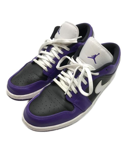 NIKE（ナイキ）NIKE (ナイキ) AIR JORDAN 1 LOW/エアジョーダン 1 ロウ COURT PURPLE/WHITE BLACK サイズ:28㎝の古着・服飾アイテム