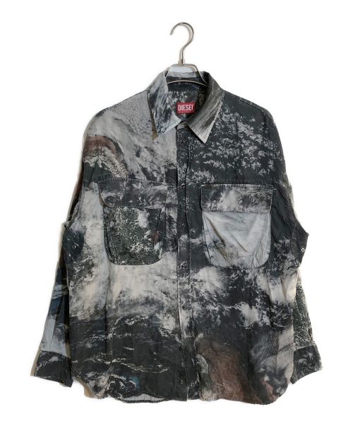 DIESEL（ディーゼル）DIESEL (ディーゼル) S-Dewny-CMFシャツ グレー サイズ:SIZE 48の古着・服飾アイテム