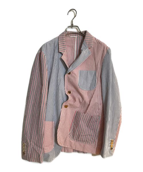 Thom Browne（トムブラウン）Thom Browne (トムブラウン) RWB Seersucker Stripe Sack Sport Coat トリコロールカラー サイズ:1の古着・服飾アイテム