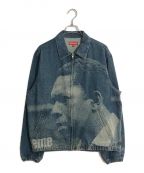 SUPREMEシュプリーム）の古着「John Coltrane A Love Denim Harrington/ジョンコルトレーンデニムハリントン」｜インディゴ