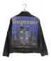 SUPREME (シュプリーム) new york painted trucker jacket/ニューヨーカーペインテッドトラッカージャケット ブラック サイズ:SIZE M：22000円