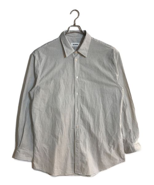 Hed Mayner（ヘド メイナー）Hed Mayner (ヘド メイナー) OPEN BACK SHIRT/オープンバックシャツ ホワイト×ブルー サイズ:Mの古着・服飾アイテム