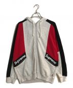 SUPREMEシュプリーム）の古着「Color Blocked Zip Up Hooded」｜グレー×レッド