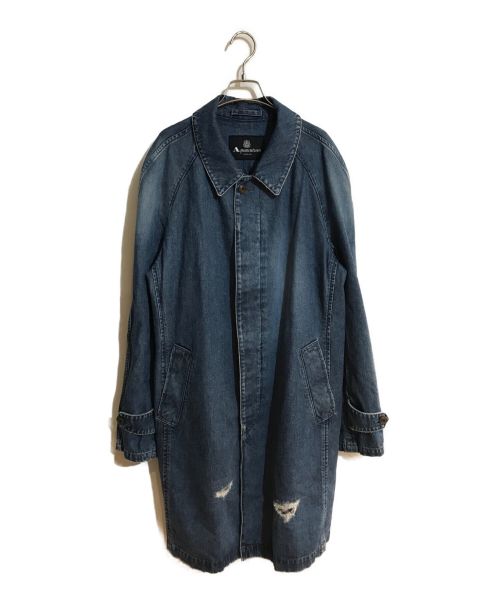 Aquascutum（アクアスキュータム）Aquascutum (アクアスキュータム) リペア加工デニムコート インディゴ サイズ:SIZE 42の古着・服飾アイテム