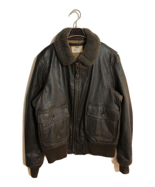 U'S NAVY（ユーエスネイビー）U'S NAVY (ユーエスネイビー) G-1 FLIGHT JACKET/G-1フライトジャケット ブラウン サイズ:SIZE 48の古着・服飾アイテム