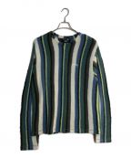 stussyステューシー）の古着「Vertical Striped Knit」｜グリーン