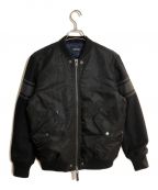 DIESELディーゼル）の古着「W-KNIT-TYPE BOMBER JACKET MA-1/ダブルニットタイプボンバージャケットエムエーワン」｜ブラック