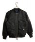 DIESEL（ディーゼル）の古着「W-KNIT-TYPE BOMBER JACKET MA-1/ダブルニットタイプボンバージャケットエムエーワン」｜ブラック