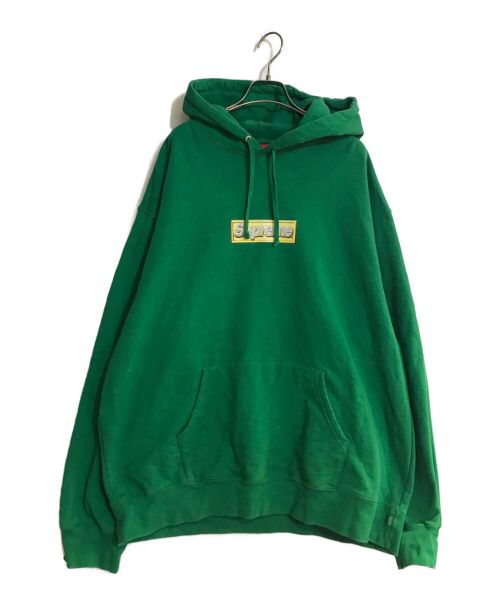 SUPREME（シュプリーム）Supreme (シュプリーム) Bling Box Logo Hooded/ブリングボックスロゴフーディ グリーン サイズ:XXLの古着・服飾アイテム