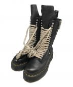 Dr.Martens×RICK OWENSドクターマーチン×リックオウエンス）の古着「1918 RICK OWENS LEATHER PLATFORM BOOT/1918リックオウエンスレザープラットフォームブーツ」｜ブラック