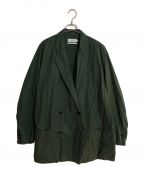 Graphpaperグラフペーパー）の古着「Garment Dyed Twill Oversized Double Jacket」｜グリーン