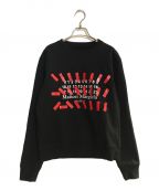 Maison Margielaメゾンマルジェラ）の古着「TAPE LOGO PRINT SWEATSHIRT/テープロゴ プリント スウェット」｜ブラック