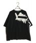 GROUND Y（グラウンドワイ）の古着「Painted 5.6oz cotton Jersey Painted Big T-Shirt C/ペイント5.6オンスコットンジァージーペイントビッグティーシャツ」｜ブラック