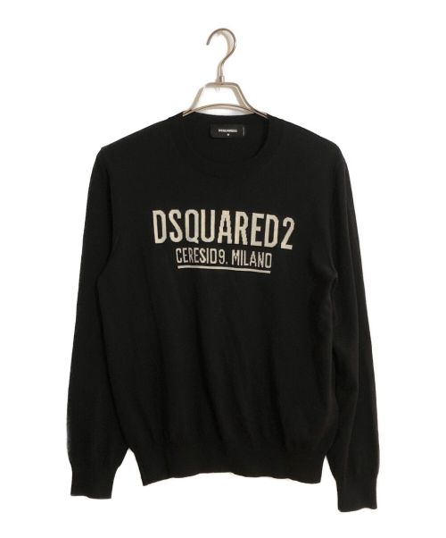 DSQUARED2（ディースクエアード）DSQUARED2 (ディースクエアード) Ceresio9 Round Neck Sweater/シリアス9ラウンドネックスウェット ブラック サイズ:SIZE Mの古着・服飾アイテム