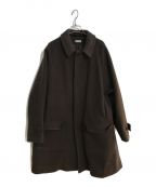 STEVEN ALANスティーブンアラン）の古着「MELTON PATCH BAL COLLAR COAT/メルトンパッチバルカラーコート」｜ブラウン