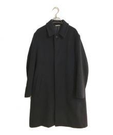 AURALEE（オーラリー）の古着「Beaver Melton Soutien Collar Coat/ビーバーメルトンステンカラーコート」｜ネイビー