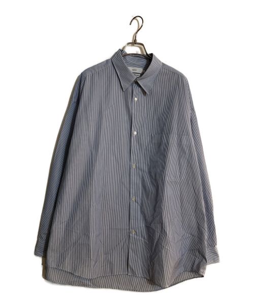 Graphpaper（グラフペーパー）Graphpaper (グラフペーパー) Thomas Mason for GP L/S Oversized Regular Collar Shirt/オーバーサイズレギュラーカラーシャツ ブルー サイズ:Fの古着・服飾アイテム