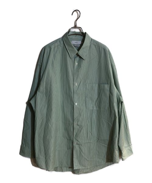 Graphpaper（グラフペーパー）Graphpaper (グラフペーパー) Thomas Mason for GP L/S Oversized Regular Collar Shirt グリーン サイズ:SIZE FREEの古着・服飾アイテム