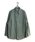 Graphpaper（グラフペーパー）の古着「Thomas Mason for GP L/S Oversized Regular Collar Shirt」｜グリーン