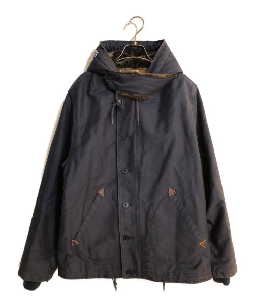 UNCROWD（アンクラウド）UNCROWD (アンクラウド) N-1 HOODIE JACKET/フーディジャケット ネイビー サイズ:38の古着・服飾アイテム