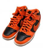 NIKEナイキ）の古着「Dunk High University Chenille Swoosh/ダンクハイユニバーシティシュニールスウォッシュ　」｜Black/Orange