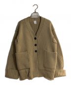 IHNNイン）の古着「COLOR  STITCH LOWGAUGE CARDIGAN/カラーステッチオーガンジーカーディガン」｜ベージュ