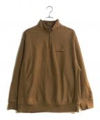 Carhartt WIPカーハート）の古着「Half zip Americn script sweat/ハーフジップアメリカンスクリプトスウェット」｜ブラウン