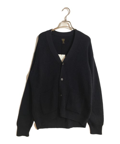 BATONER（バトナ―）BATONER (バトナ―) HARD TWIST WOOL V-NECK CARDIGAN/ハードツイストウールVネックカーディガン ネイビー サイズ:2の古着・服飾アイテム