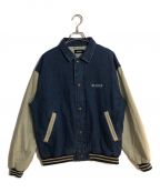 X-LARGEエクストララージ）の古着「DENIM VARSITY JACKET/デニムバーシティジャケット」｜インディゴ