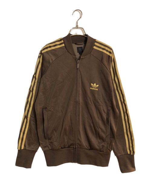 adidas（アディダス）adidas (アディダス) SUPERSTAR TRACK TOP/スーパースタートラックトップ ブラウン サイズ:Ｌの古着・服飾アイテム