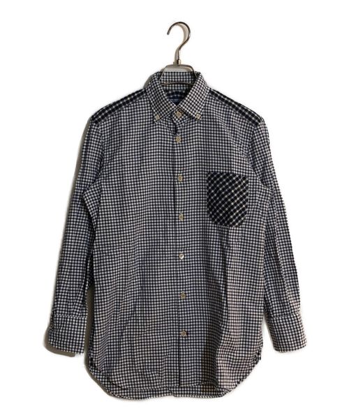 COMME des GARCONS JUNYA WATANABE MAN（コムデギャルソンジュンヤワタナベマン）COMME des GARCONS JUNYA WATANABE MAN (コム デ ギャルソン ジュンヤ ワタナベ マン) ギンガムチェックボタンダウンシャツ ネイビー サイズ:SIZE ⅩSの古着・服飾アイテム