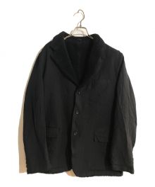 COMME des GARCONS HOMME（コムデギャルソン オム）の古着「ポリ縮絨 ボアライニング ストライプ3Bジャケット」｜ブラウン