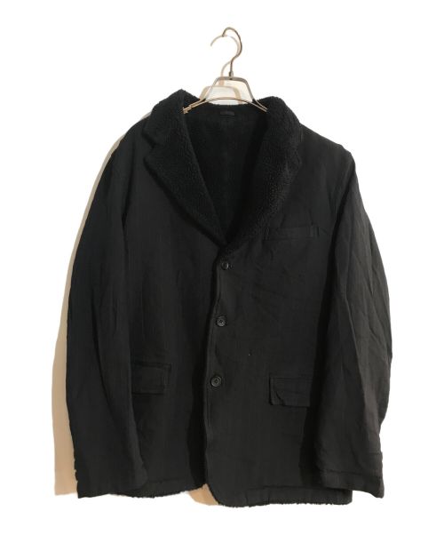 COMME des GARCONS HOMME（コムデギャルソン オム）COMME des GARCONS HOMME (コムデギャルソン オム) ポリ縮絨 ボアライニング ストライプ3Bジャケット ブラウン サイズ:Lの古着・服飾アイテム