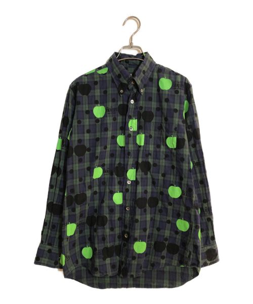 COMME des GARCONS（コムデギャルソン）COMME des GARCONS (コムデギャルソン) THE BEATLES (ビートルズ) コラボチェックシャツ ネイビー サイズ:Mの古着・服飾アイテム