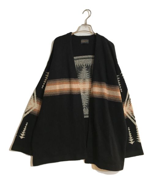 PENDLETON（ペンドルトン）PENDLETON (ペンドルトン) Jacquard Knit Cardiga/ジャガードニットカーディガン ブラック サイズ:Lの古着・服飾アイテム