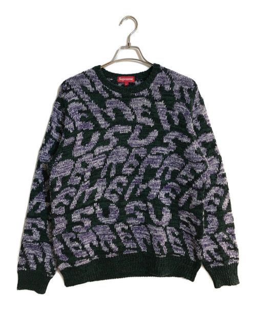 SUPREME（シュプリーム）Supreme (シュプリーム) STACKED SWEATER パープル サイズ:SIZE Mの古着・服飾アイテム