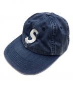 SUPREMEシュプリーム）の古着「Pigment Canvas S Logo 6-Panel Cap/ ピグメント プリント エス ロゴ 6パネルキャップ」｜ネイビー