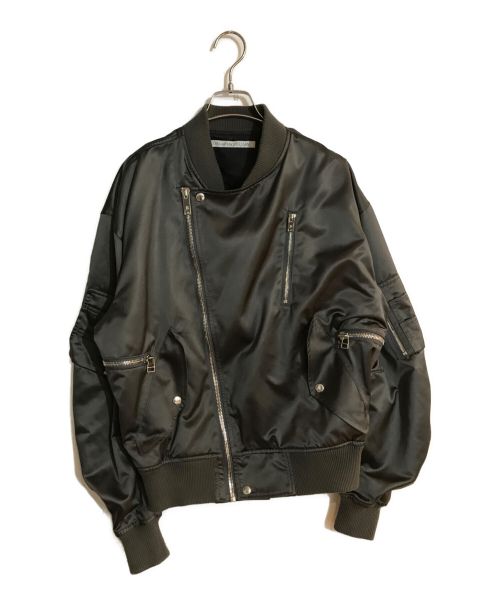 JOHN LAWRENCE SULLIVAN（ジョン ローレンス サリバン）JOHN LAWRENCE SULLIVAN (ジョンローレンスサリバン) SATIN ZIP BOMBER JACKET オリーブ サイズ:SIZE 48の古着・服飾アイテム