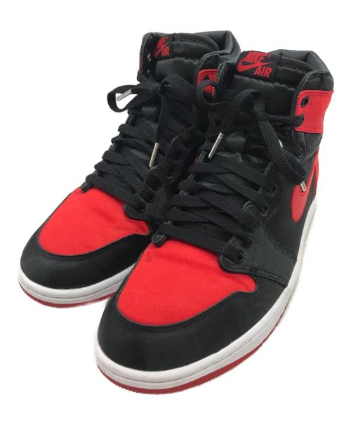 NIKE（ナイキ）NIKE (ナイキ) WMNS AIR JORDAN 1 RETRO HI OG/キ エア ジョーダン 1 レトロ ハイ  Satin Bred サイズ:27cmの古着・服飾アイテム