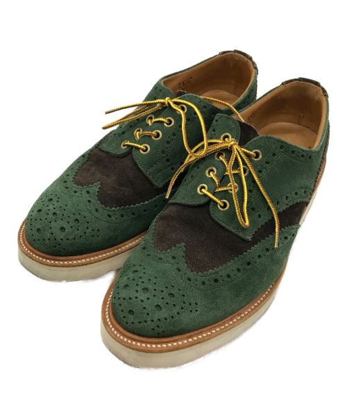 Tricker's（トリッカーズ）Tricker's (トリッカーズ) スウェードシューズ ブラウン×グリーン サイズ:9.5の古着・服飾アイテム