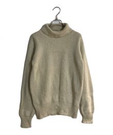 MAATEE&SONS（マーティーアンドサンズ）の古着「畦 M/N SWEATER モックネック ニット」｜ベージュ