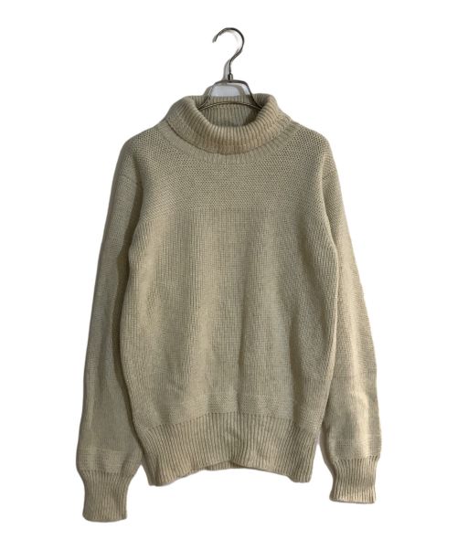 MAATEE&SONS（マーティーアンドサンズ）MAATEE&SONS (マーティーアンドサンズ) 畦 M/N SWEATER モックネック ニット ベージュ サイズ:SIZE 1の古着・服飾アイテム