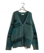 MONKEY TIMEモンキータイム）の古着「BRSHD MHR JACQUARD V NECK CARDIGAN」｜グリーン