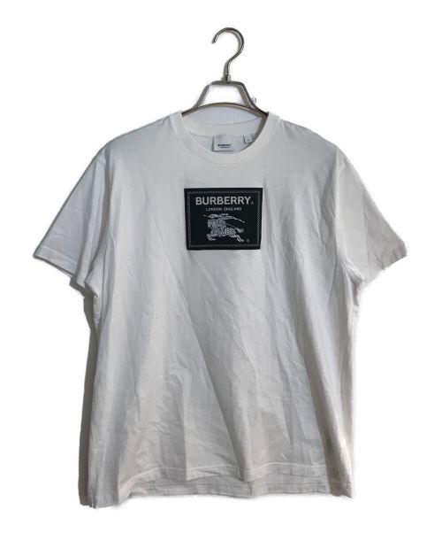 BURBERRY（バーバリー）BURBERRY (バーバリー) ROUNDWOOD EKDアップリケ オーバーサイズTシャツ ホワイト サイズ:SIZE Mの古着・服飾アイテム