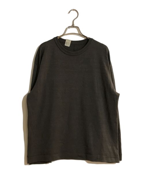 N.HOOLYWOOD（エヌ ハリウッド）N.HOOLYWOOD (エヌ ハリウッド) CREW NECK LONG SLEEVE/クルーネックロングスリーブ ブラウン サイズ:40の古着・服飾アイテム