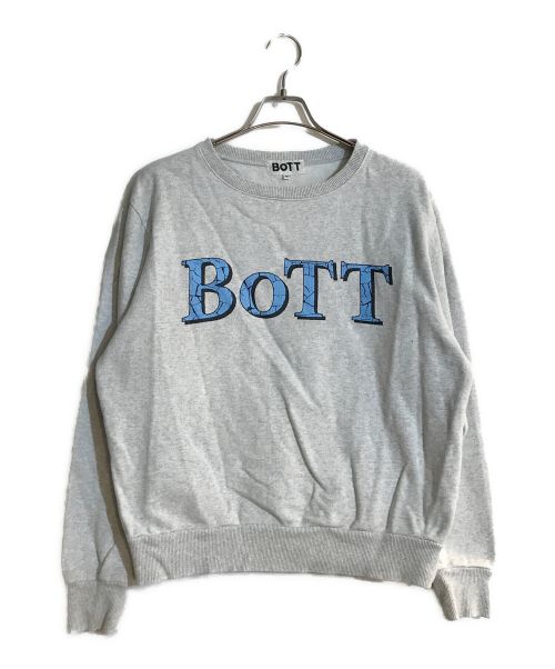 BoTT（ボット）BoTT (ボット) APPLE BUTTER STORE (アップルバターストア) CREWNECK SWEAT SHIRT/クルーネックスウェットシャツ グレー サイズ:Mの古着・服飾アイテム